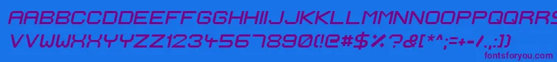 IgnisEtGlaciesExtraSharpItalic Font – Purple Fonts on Blue Background