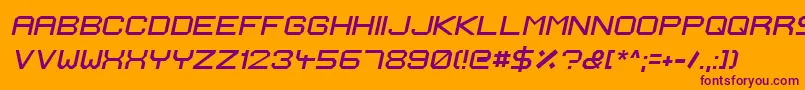 IgnisEtGlaciesExtraSharpItalic Font – Purple Fonts on Orange Background