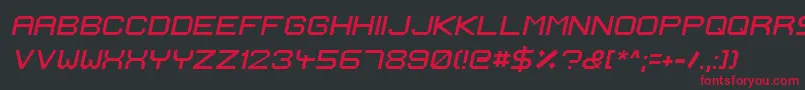 フォントIgnisEtGlaciesExtraSharpItalic – 黒い背景に赤い文字