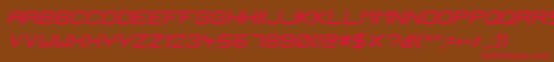 IgnisEtGlaciesExtraSharpItalic Font – Red Fonts on Brown Background