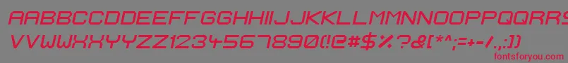 IgnisEtGlaciesExtraSharpItalic Font – Red Fonts on Gray Background