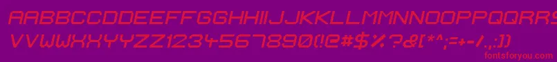 IgnisEtGlaciesExtraSharpItalic Font – Red Fonts on Purple Background