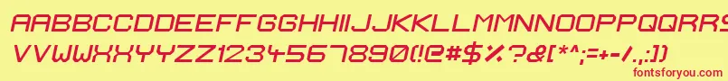 IgnisEtGlaciesExtraSharpItalic Font – Red Fonts on Yellow Background