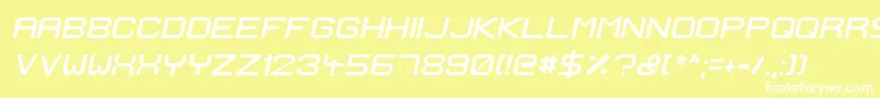 IgnisEtGlaciesExtraSharpItalic Font – White Fonts on Yellow Background