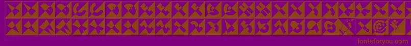 Emporium ffy Font – Brown Fonts on Purple Background