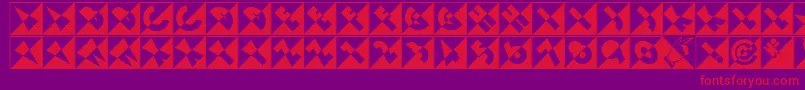 Emporium ffy-Schriftart – Rote Schriften auf violettem Hintergrund