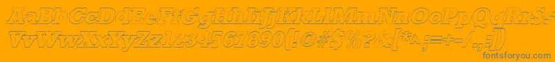 StaffordoutlineItalic Font – Gray Fonts on Orange Background