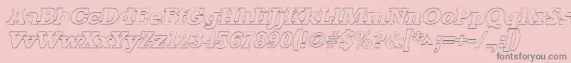 StaffordoutlineItalic Font – Gray Fonts on Pink Background