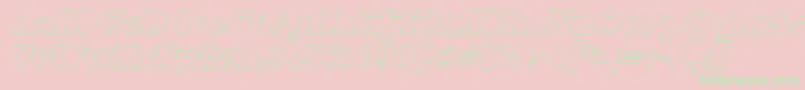 Czcionka StaffordoutlineItalic – zielone czcionki na różowym tle