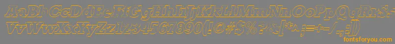 StaffordoutlineItalic Font – Orange Fonts on Gray Background