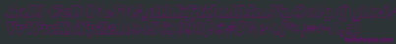 StaffordoutlineItalic Font – Purple Fonts on Black Background