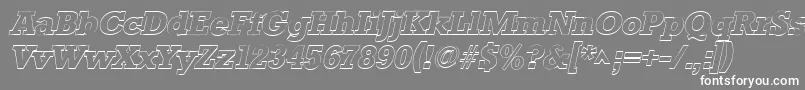 StaffordoutlineItalic Font – White Fonts on Gray Background