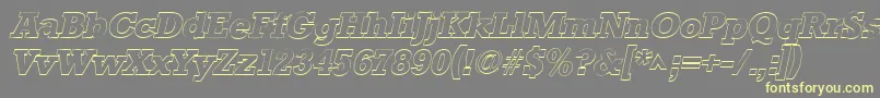 Шрифт StaffordoutlineItalic – жёлтые шрифты на сером фоне