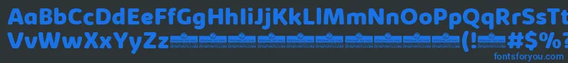KabrioSoftExtraboldTrial Font – Blue Fonts on Black Background