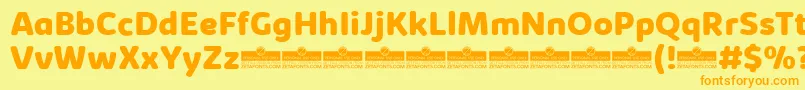 KabrioSoftExtraboldTrial Font – Orange Fonts on Yellow Background