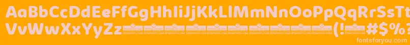 KabrioSoftExtraboldTrial Font – Pink Fonts on Orange Background