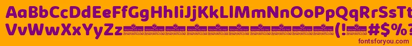 KabrioSoftExtraboldTrial Font – Purple Fonts on Orange Background