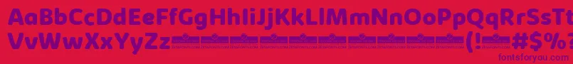 KabrioSoftExtraboldTrial Font – Purple Fonts on Red Background