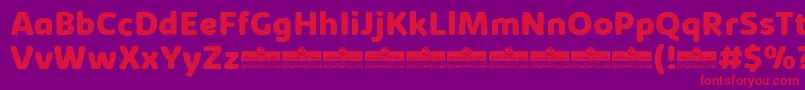 KabrioSoftExtraboldTrial Font – Red Fonts on Purple Background