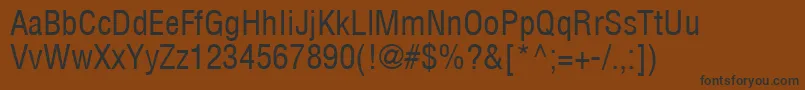 フォントAglettericacondensedRoman – 黒い文字が茶色の背景にあります