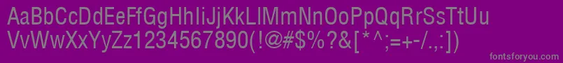 Шрифт AglettericacondensedRoman – серые шрифты на фиолетовом фоне