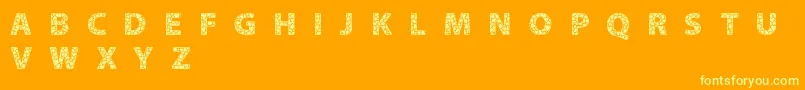 MoltissimoHeartedBorderedDemo Font – Yellow Fonts on Orange Background