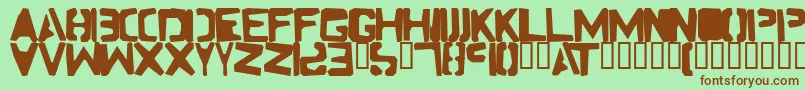 Шрифт Firewater – коричневые шрифты на зелёном фоне