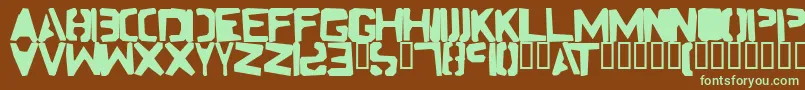 Шрифт Firewater – зелёные шрифты на коричневом фоне