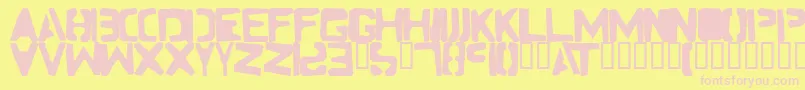 Firewater Font – Pink Fonts on Yellow Background