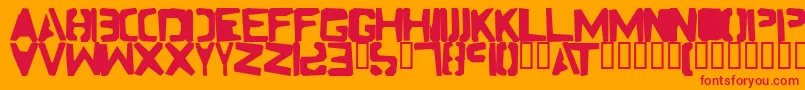 Firewater Font – Red Fonts on Orange Background