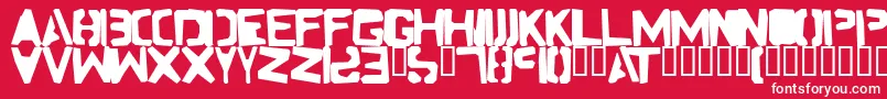 Firewater Font – White Fonts on Red Background