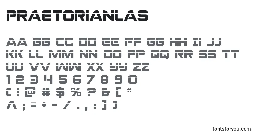 Praetorianlas Font – alphabet, numbers, special characters