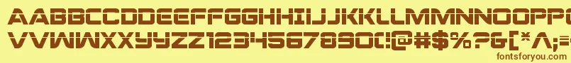 Praetorianlas Font – Brown Fonts on Yellow Background
