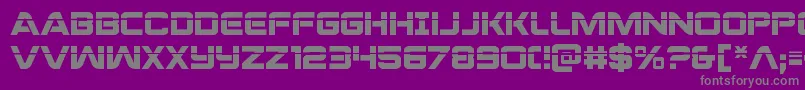 フォントPraetorianlas – 紫の背景に灰色の文字