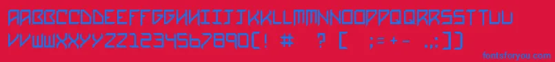 Imnotlazy Font – Blue Fonts on Red Background