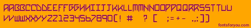 Шрифт Imnotlazy – фиолетовые шрифты на оранжевом фоне