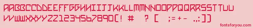 Imnotlazy-Schriftart – Rote Schriften auf rosa Hintergrund