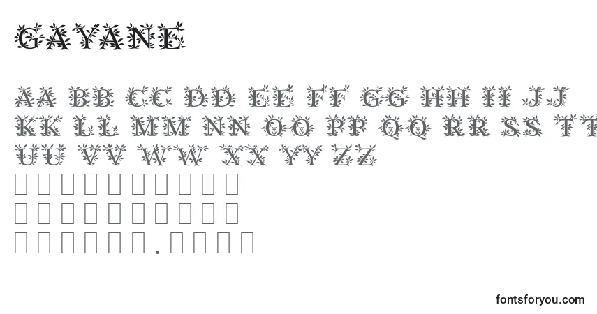 Schriftart Gayane – Alphabet, Zahlen, spezielle Symbole
