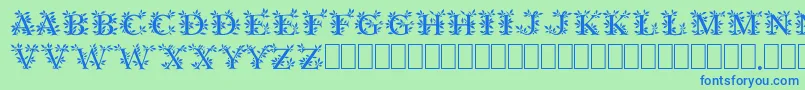Gayane Font – Blue Fonts on Green Background