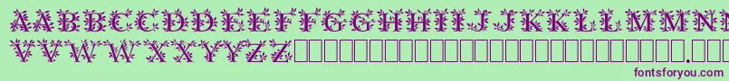 Gayane Font – Purple Fonts on Green Background