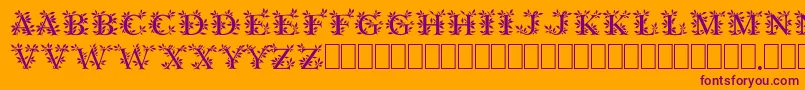 Gayane Font – Purple Fonts on Orange Background