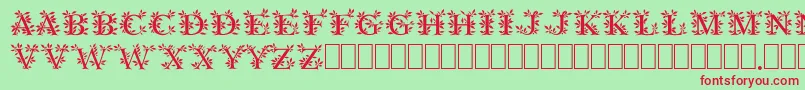 Gayane Font – Red Fonts on Green Background