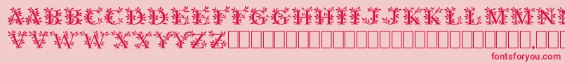 Gayane-Schriftart – Rote Schriften auf rosa Hintergrund