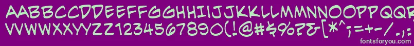 Police EvilgeniusBb – polices vertes sur fond violet