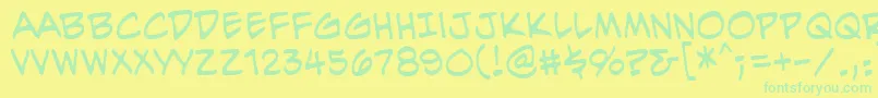 En savoir plus sur la police EvilgeniusBb Police EvilgeniusBb – polices vertes sur fond jaune