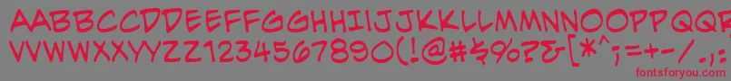 Шрифт EvilgeniusBb – красные шрифты на сером фоне