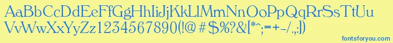 VeronaserialXlightRegular Font – Blue Fonts on Yellow Background