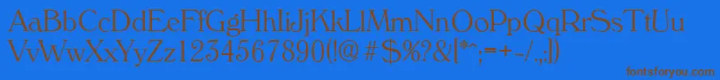 VeronaserialXlightRegular Font – Brown Fonts on Blue Background