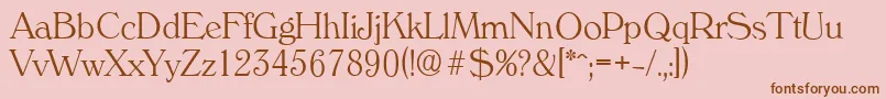VeronaserialXlightRegular Font – Brown Fonts on Pink Background