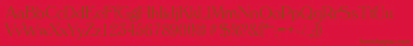 VeronaserialXlightRegular Font – Brown Fonts on Red Background
